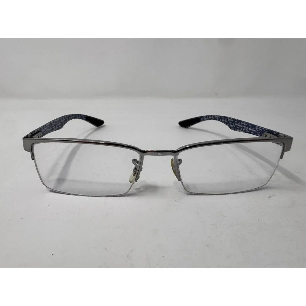 Ray-Ban RB8412 2502 Gunmetal Blue Carbon Fiber Eyeglass Frames 54-17-145 (A)
